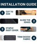 Installation guide for Upgrade Your Setup With This Queen Box Spring Dust Cover And Mattress Foundation Protector Skirt 60 By 80 Heavy Duty Cambric Fabric.