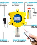 Chlorine Detector Industrial Wall Mount With Continuous Monitoring, Explosion Proof, 0-20ppm Cl2, USA NIST Calibration, Remote Control Up To 8 Meters, 4-20mA Analog Output, Dual Relay Alarms, Sound And Light Alerts mounted with LCD display and remote