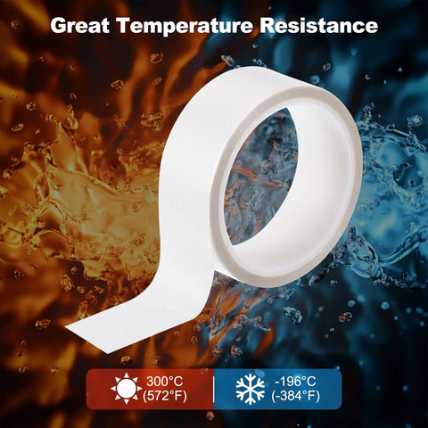 Heat Resistant PTFE Tape 1.4 Inch, 33 Feet Heavy Duty High Temperature Waterproof Tape For Vacuum Sealer Machines