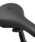 Close-up of saddle on Grafton 26 Inch Mountain Bike For Adults With 21 Speed Aluminum Hardtail Frame Suspension Fork Knobby Tires.