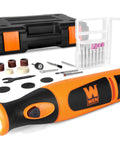 Cordless Rotary Tool Kit With 7.2V Li Ion Power, Variable Speed From 5,000 To 25,000 RPM, 24 Piece Accessory Set, Charger And Carrying Case