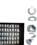 All Purpose Bolt Nut And Washer Variety Kit With 2735 Pieces Including Quarter Inch Through Half Inch Fasteners Up To Six Inches Long For Home Garage DIY Projects And Heavy Duty Hardware, showing organized compartments.