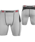 Adult Padded Slider Baseball Shorts With Moisture-Wicking Fabric, Quilted Side Panels For Extra Protection, White, Large