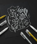 Bold White Gel Pens 0.6mm Fine Point 3 Pack For Artists Sketching And Crafters Opaque White Ink That Pops On Black Paper Quick Dry