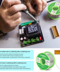 Adjustable 90W Soldering Iron Kit With LCD Temperature Display DIY Friendly 13 In 1 Soldering Gun Set Includes 5 Tips Flux Desoldering Pump Stand Tweezers Wire Cutter Solder Wire Sponge 110V in use for circuit board soldering