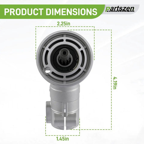 Replacement Gearbox Assembly Fits Husqvarna 125L 125LD 125LDX 125R 125RJ 128L size dimensions for Jonsered trimmers