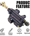 Rear Hydraulic Brake Master Cylinder 10mm For 50cc To 125cc ATVs And Dirt Bikes Beefed Up Braking With Tight Caliper Control Fits Taotao Roketa BMS Coolster Chinese ATVs Banjo Bolt 10mm Black Finish product features and design