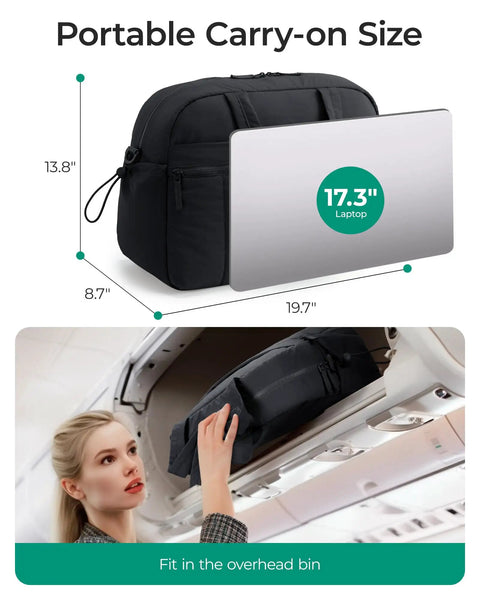 Portable carry-on size Womens Gym Duffle Bag For Travel With Wet Pocket Lightweight Carry On Weekender Duffel