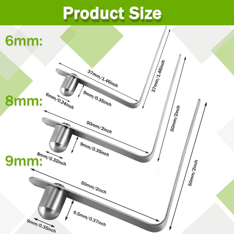 Heavy Duty Push Button Spring Clips Eight Pack For Kayak Paddle And Tent Pole Connections 6mm Stainless Steel Locking Tube Pins For Camping Outdoor Gear Silver Ideal For Outdoor Enthusiasts And Rugged Campsites Moxweyeni displaying size options in millimeters and inches