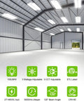 Premium Led Linear High Bay Light Packing Kickin Sixty Thousand Lumens Of Rock Solid Commercial Shop Illumination For Warehouses And Garages Featuring Adjustable Wattage Levels And Tough ETL Industrial Build Quality in a spacious warehouse setting.