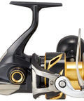 Side view of Stella SW 6000XG Spinning Reel Gold Black Saltwater Ready Beast Mode Performance 13 Bearings 1 Roller Gear Ratio 6.2 To 1.
