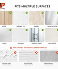 Fits multiple surfaces for One Hundred Piece Clear Self Adhesive Cabinet Door Bumpers Three Eighth Inches Silicone Rubber Stoppers.