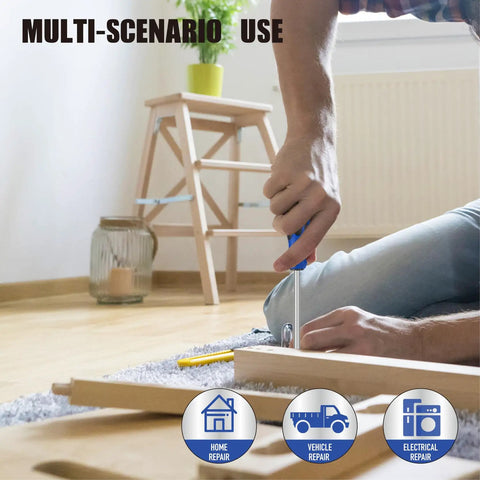 Person using Magnetic Torx Screwdriver Set 14 Pieces In CR V Steel T4 To T40 Pro Grade Repair Tools for home project.