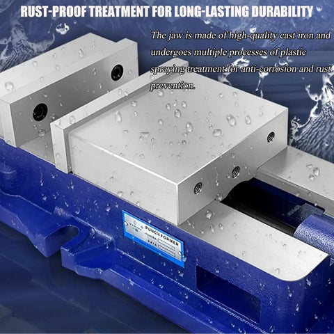 Rust-proof Rugged Bench Vise With 360 Degree Rotary Handle, Built Tough High Precision Table Clamp For Woodworking and Metalworking