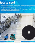 Heavy Duty Floor Stripping Pad 17 Inch For Water Based Finish Removal And Deep Cleaning, Nylon Polyester Open Texture