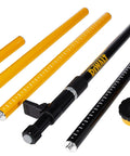 Laser Level Mounting Pole With One Quarter Inch Twenty Thread Extends Up To 10 Feet Pro Grade Built Tough Aluminum Construction
