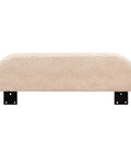 Upholstered Twin Or Full Bed Guard Rail In Chai Shearling, Water Repellent And Stain Resistant, GREENGUARD Gold Certified