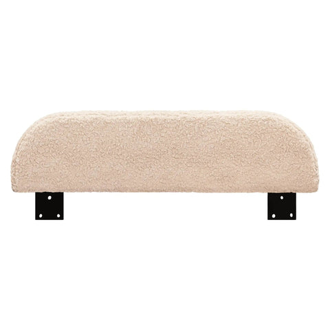 Upholstered Twin Or Full Bed Guard Rail In Chai Shearling, Water Repellent And Stain Resistant, GREENGUARD Gold Certified