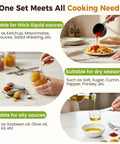 Measuring Cups And Spoons Set With Metric And US Measurements For Dry And Liquid 16 Piece Kitchen Tool Set measuring spices and liquids