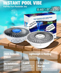All Day Sun Powered Floating Pool Fountain Kit With Light Show Two Pack Upgraded 2026 Large Solar Fountains For Above Ground Pools