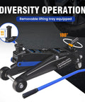 Beefy 3 Ton Low Profile Floor Jack For SUVs And Cars With Wheels Fast Lift Hydraulic Jack Stable Support