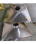 Heavy Duty Stainless Steel Fume Hood And Welding Smoke Extractor Featuring Fast Dust Removal System For Shop Ventilation Zero Fuss Setup Beefy Frame Built Solid To Last, top view of extraction unit.