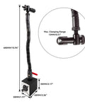 Front view of Indicator Holder With Magnetic Base Stand, Aluminum Strut, Steel Arm for Dial and Test Indicators, Pro Grade 176 lbs