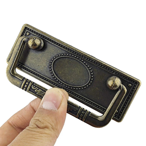 Antique Bronze Bail Drawer Pulls 2.5 Inches Center Spacing 64 Mm Vintage Drop Swing Cabinet Knob Hardware Zinc Alloy 4 Pack