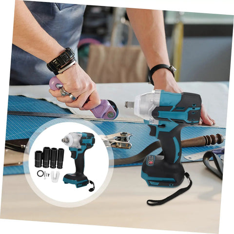 1 Set Cordless Electric Impact Wrench With Rechargeable Brushless Motor High Torque Power Tool For Automotive And Construction Jobs Super Durable Design Easy To Use For Pros And DIY Enthusiasts Great Value
