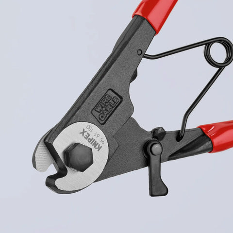Heavy Duty Wire Rope Bowden Cable Cutter For Soft Wire Rope Up To 30 mm Diameter With Smooth Cutting Edges, red handles