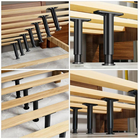 Two Pack Adjustable Bed Frame Support Legs Heavy Duty Load Bearing Composite Furniture Feet installation