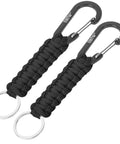 Paracord Keychain For Men And Women With Carabiner And Aluminum Clip, Durable Military Braided Nylon Lanyard, 2 Pack shown