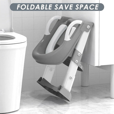 Toddler Potty Training Seat With Height Adjustable Step Stool Ladder Featuring Built Tough Anti Slip Wide Steps Integrated Splash Guard And Secure Safety Handles For A Smooth Zero Fuss Potty Victory