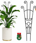 32.6 Inch Expandable Metal Plant Trellis For Indoor And Outdoor Climbing Plants Two Pack with rust-resistant frame and tie kit
