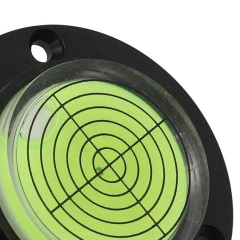 Micpointik Round for spirit Level Bubble showing circular design with green liquid and grid lines for precise alignment.