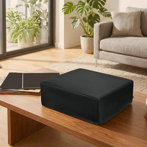 Foldable Dust Proof Record Player Cover Pro Shield Machine Washable Deluxe Case on a wooden coffee table