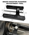 Aluminum Brake Booster Push Rod Adjustment Tool For Precise Master Cylinder Length And Pedal Feel, Universal Brake Rod Gauge For Most Vehicles, Improves Response And Smooth Braking, 3.4x2.6 in