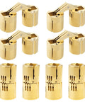 Eight Piece Set Of Eighteen Millimeter Concealed Brass Barrel Hinges Delivering A Full One Eighty Degree Swing For Cabinet Doors And Wood Furniture With Easy Mounting And Tough As Nails Construction.