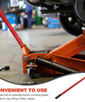 Durable Red Metal Hydraulic Jack Handle Extension Rod For Bottle Jacks With Stable Construction And Non Slip Silicone Grip Heavy Duty