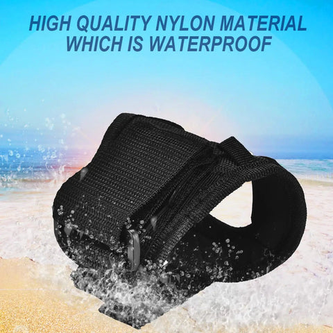 Diving Light Glove With Adjustable Wrist Strap Flashlight Holder Waterproof Nylon Mount for hands free scuba snorkeling night dive