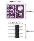 4 Pack BME280 Sensor Module 5V I2C And SPI Breakout showing pin labels and dimensions