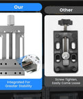 Rock Solid Mini Drill Press Vise With Aluminum Body High Precision Clamp From 0 To 1.85 Inch For Crafts Jewelry Making Modeling Repairs Hobbies Watches Small Electronics And Micro Fabrication integrated screw detail