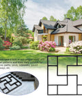 DIY Pavement Mold for Garden Walkways and Patios, Reusable Plastic Path Maker to Create Custom Stepping Stones with outdoor view.