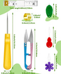 All-In-One Sewing Seam Ripper Kit With 2 Large And 2 Small Rippers, Stitch Remover Tools, Thread Removers, Needle Threaders, Scissors dimensions.