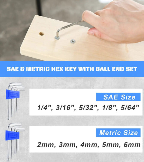 120 Piece Magnetic Screwdriver Set With Sockets Slotted Phillips Hex Torx And Precision Drivers For Home Repair And DIY Projects Built For Everyday Pro Grade Use In The Home Or Garage with SAE and metric hex keys
