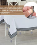8-Piece Tablecloth Weights With Metal Clips Marble Heart Pendant Style 4.5 X 4.5 Cm Each in use on tablecloth
