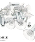 Meat Grinder Replacement Parts With Machine Base Screw, 2 Sets, stainless steel suction base cups and screws, 45 x 33 x 33 mm