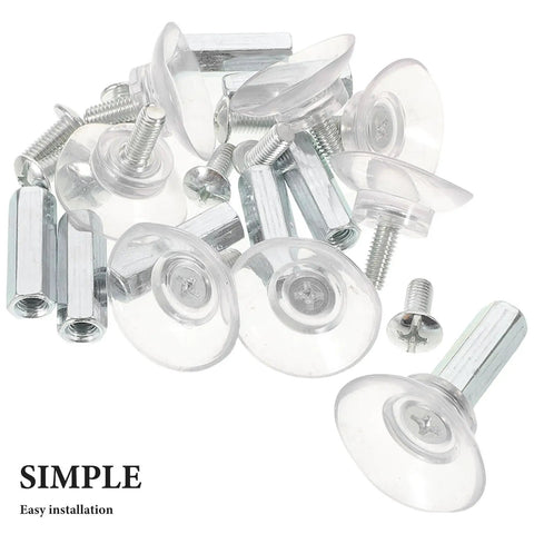 Meat Grinder Replacement Parts With Machine Base Screw, 2 Sets, stainless steel suction base cups and screws, 45 x 33 x 33 mm