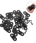 Beefy Heavy Duty Iron Corner Brackets Set with screws, Thickened Flat Shelf Braces For Cabinets And Warehouse Racks
