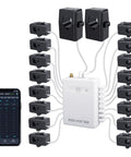 Real Time Power Monitor For Your Home With 16 Channel 50A Clamp-On Sensors, Tracks Usage And Electricity Costs For Rentals And Shared Pads